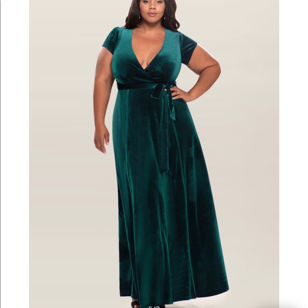 Dark Green Velvet Maxi